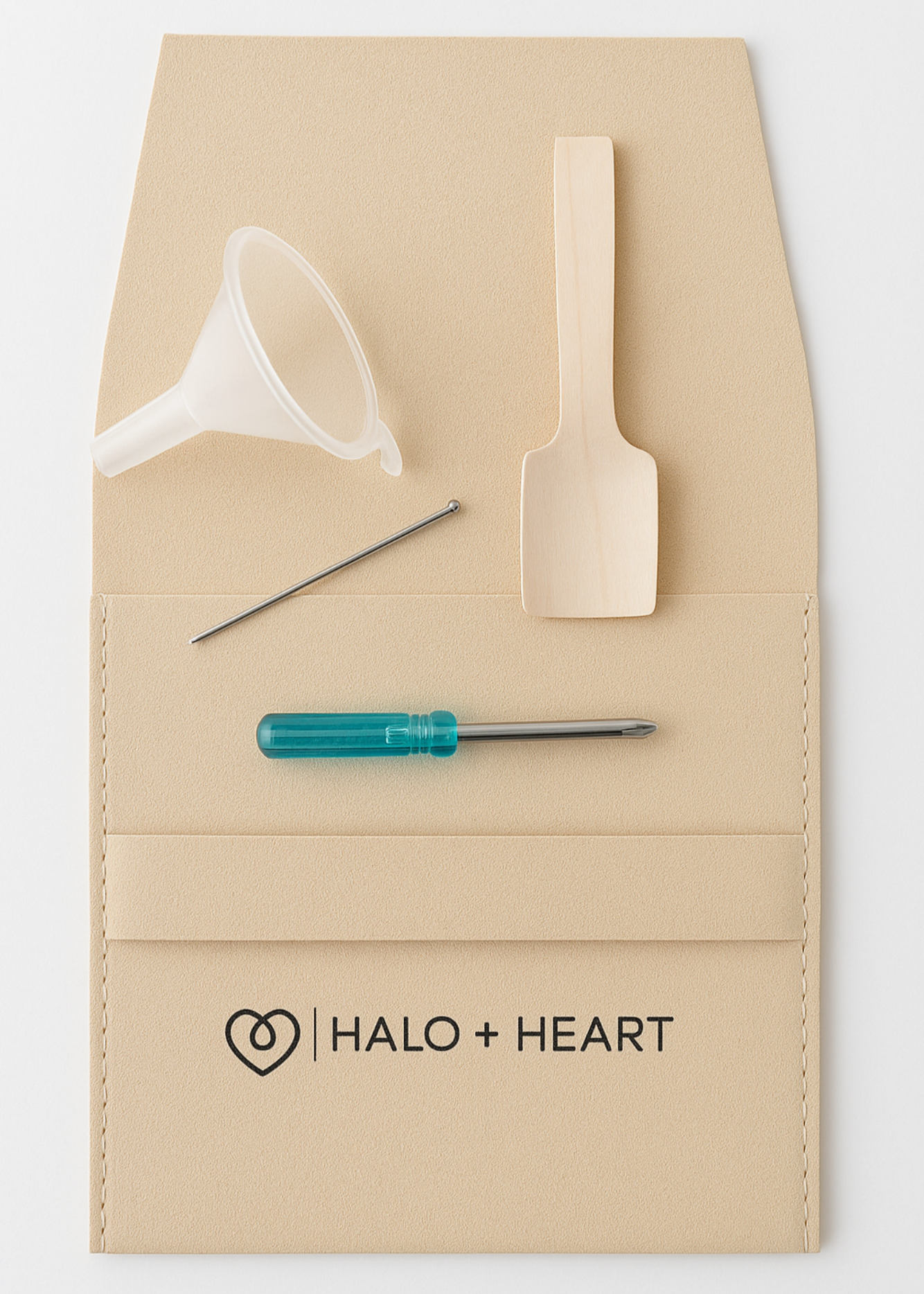 HALO STONE - Heart Rose Quartz